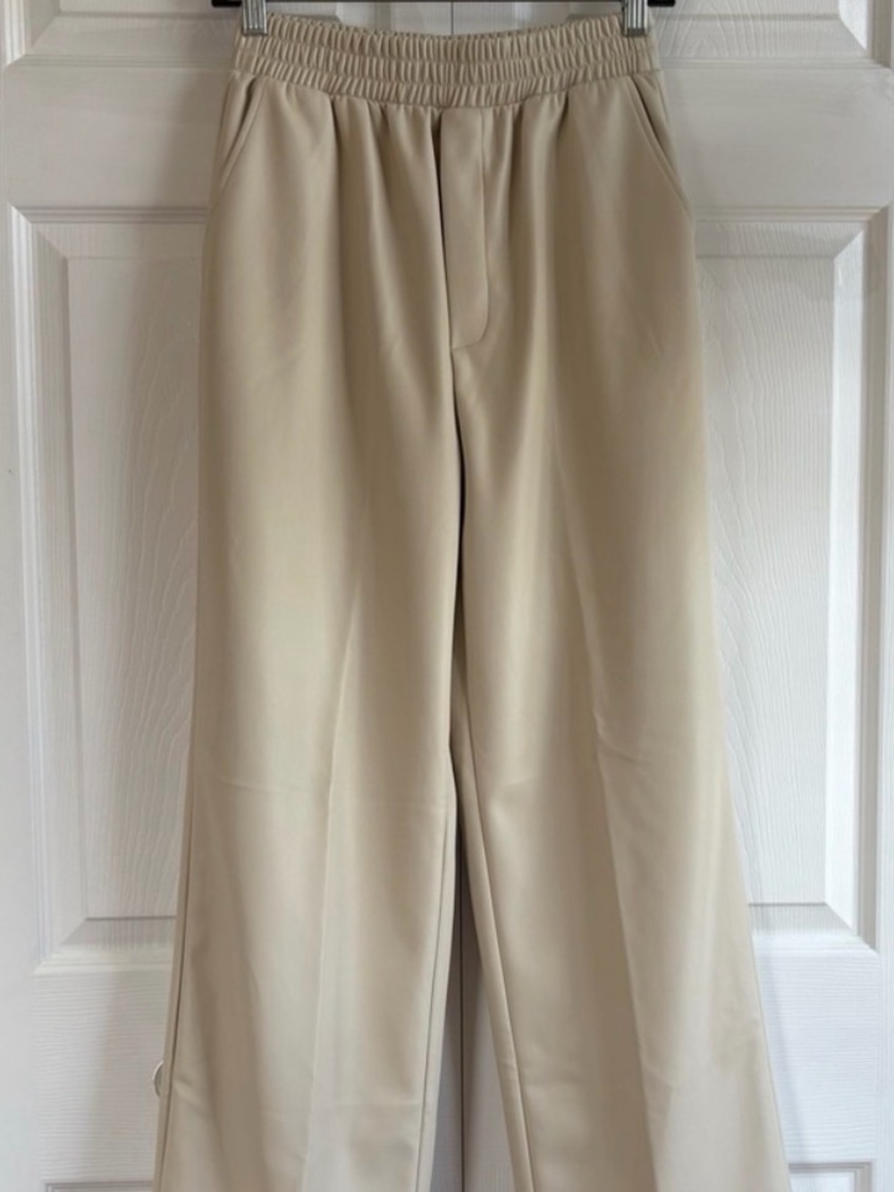 Steve Madden Cream Vegan Leather Pants